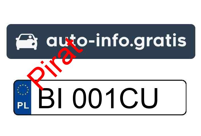 Pirat drogowy w pojeździe o numerach rejestracyjnych BI001CU