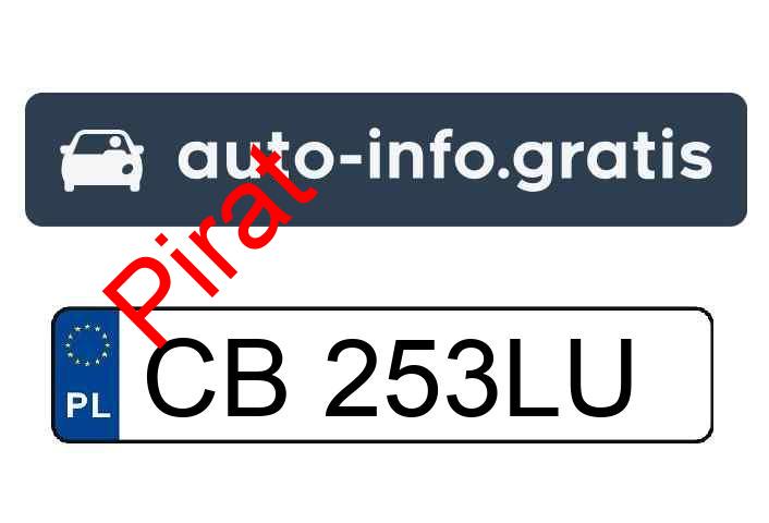 Pirat drogowy w pojeździe o numerach rejestracyjnych CB253LU