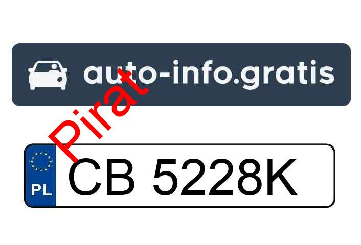 Pirat drogowy w pojeździe o numerach rejestracyjnych CB5228K