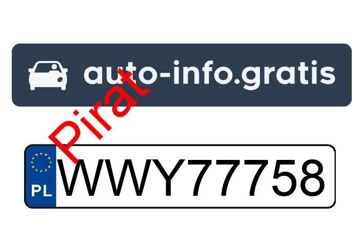Pirat drogowy w pojeździe o numerach rejestracyjnych WWY77758