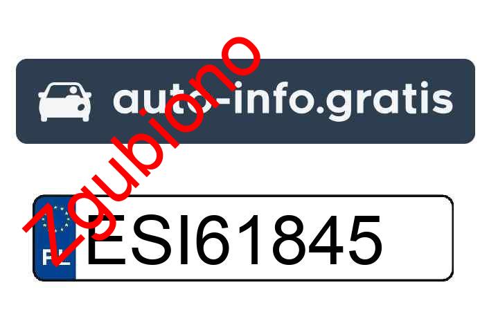 Zgubiono tablicę rejestracyjną o numerach ESI61845