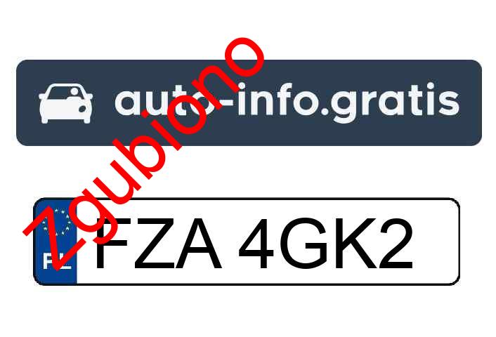 Zgubiono tablicę rejestracyjną o numerach FZA4GK2