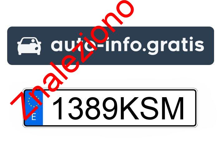 Znaleziono tablicę rejestracyjną o numerach 1389KSM
