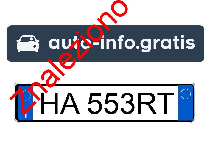 Znaleziono tablicę rejestracyjną o numerach HA553RT
