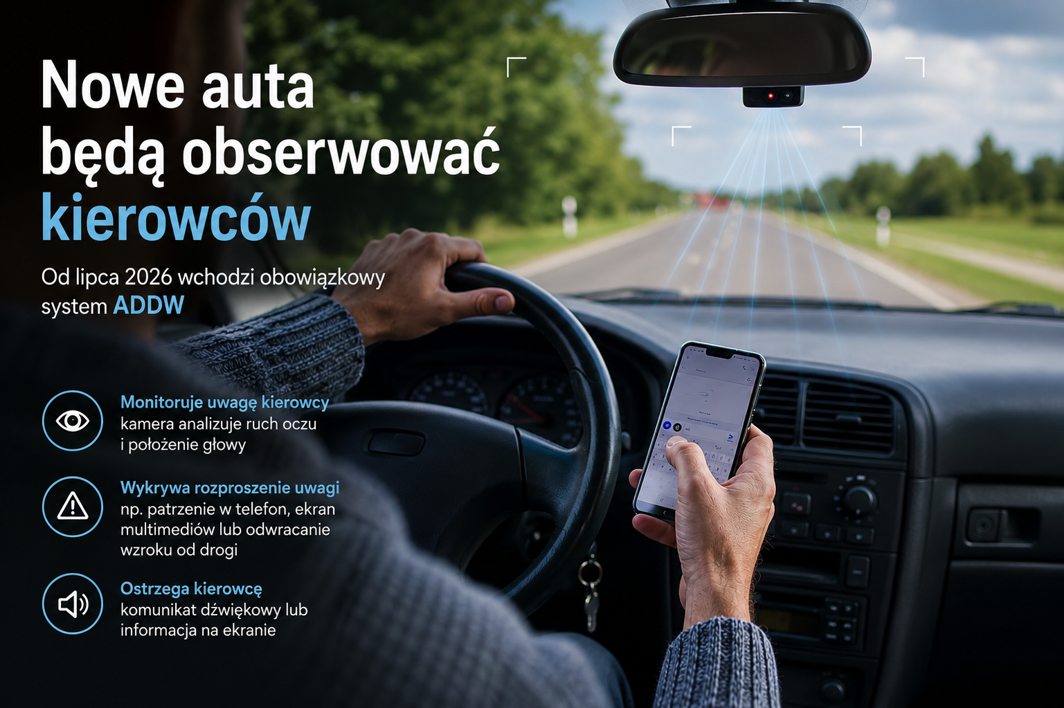 Nowe auta będą obserwować kierowców. UE wprowadza ...