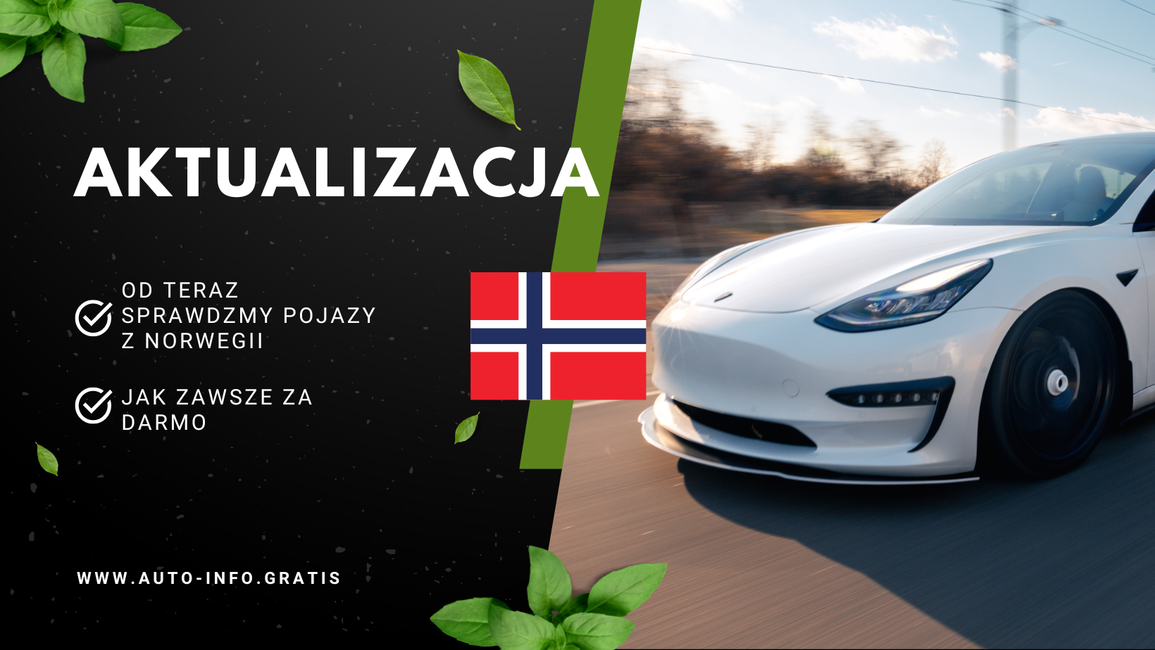 Auto-Info.gratis Rozszerza Zakres Usług o Pojazdy z Norwegii