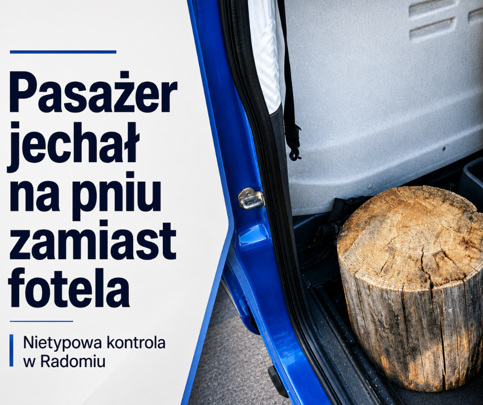 Fotel wymontowany, pasażer na pniu. Nietypowa podróż ...