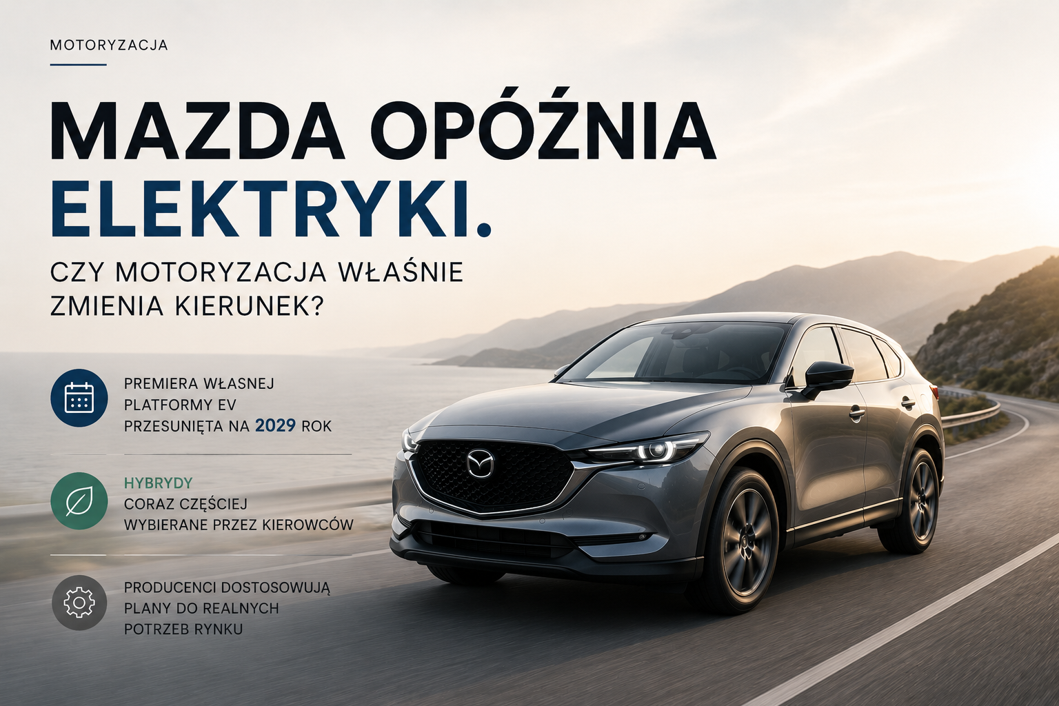 Mazda opóźnia elektryki do 2029 roku. Branża zaczyna ...