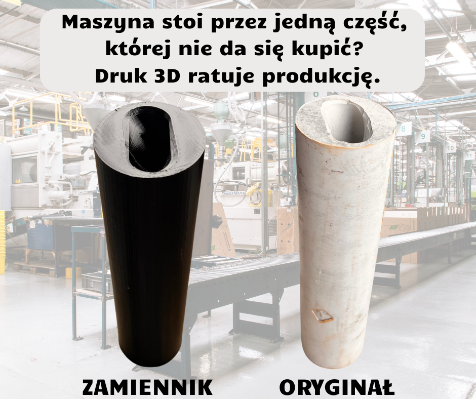 Maszyna stoi przez jedną część, której nie da się kupić? Druk 3D ratuje produkcję