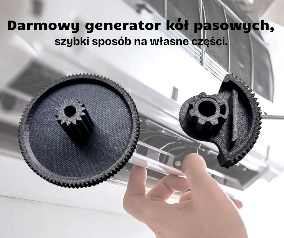 Darmowy generator kół pasowych,  szybki sposób na własne części. (Kamil Sokalski)