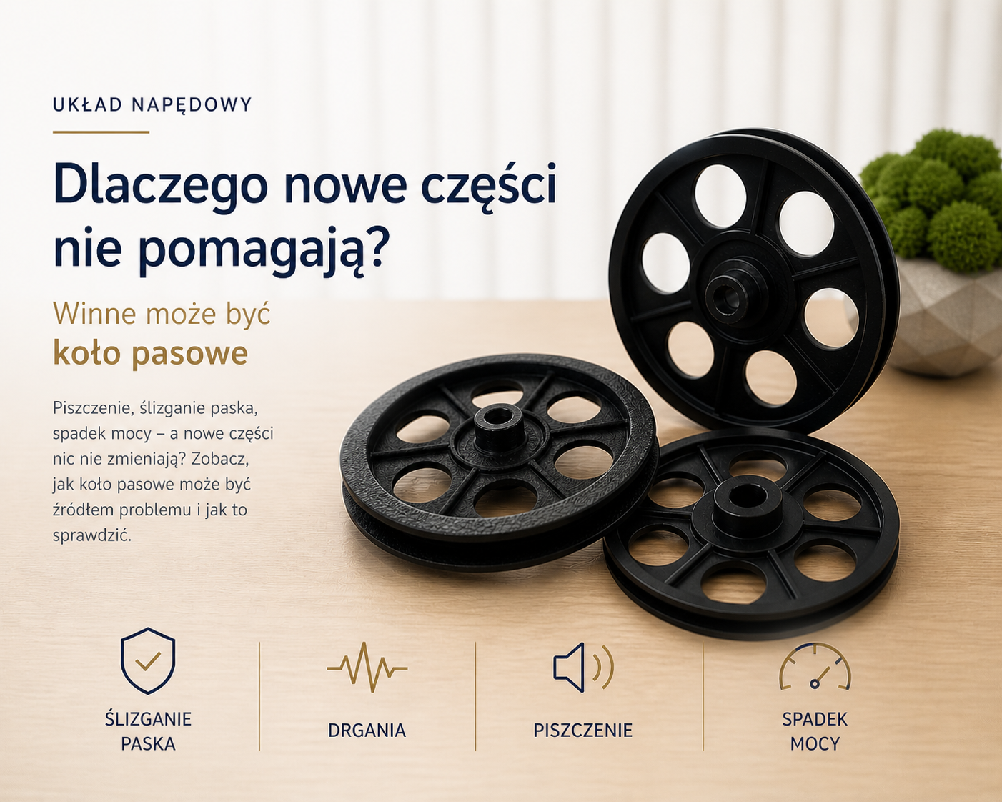 Dlaczego nowe części nie pomagają? Winne może być koło pasowe