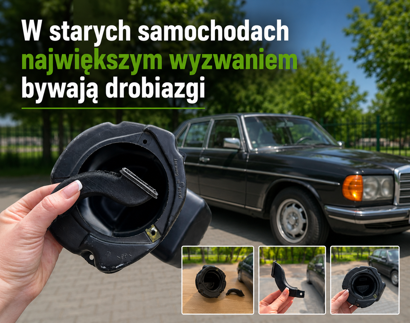 W starych samochodach największym wyzwaniem bywają drobiazgi