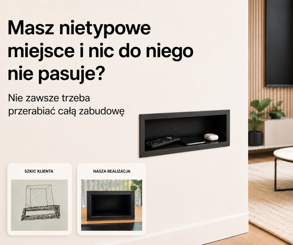Masz nietypowe miejsce i nic do niego nie pasuje? Nie zawsze trzeba przerabiać całą zabudowę.