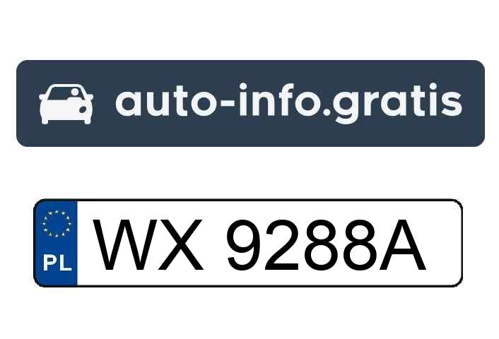 Skradziono pojazd o numerach rejestracyjnych WX9288A