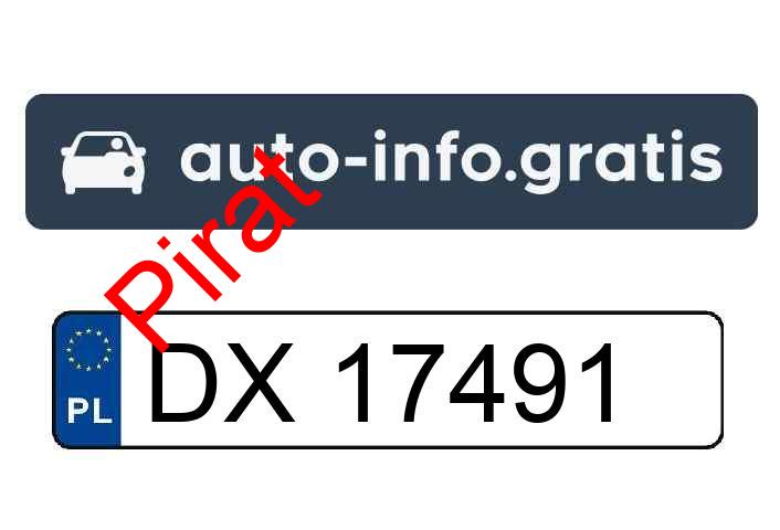 Pirat drogowy w pojeździe o numerach rejestracyjnych DX17491