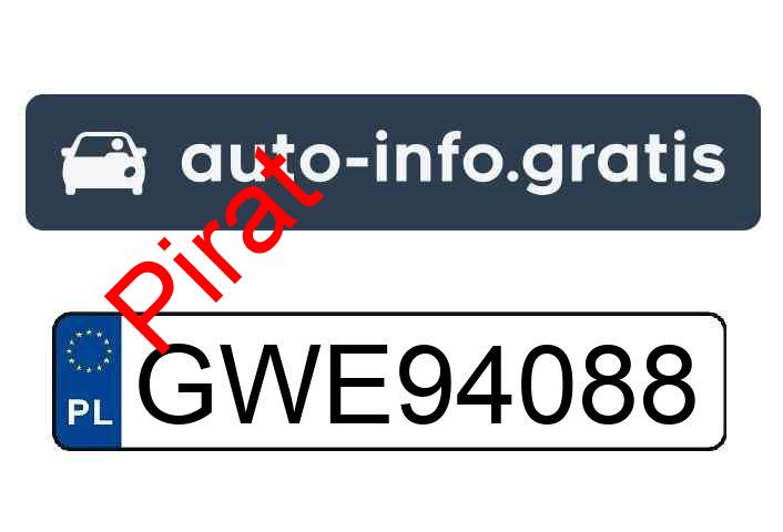 Pirat drogowy w pojeździe o numerach rejestracyjnych GWE94088