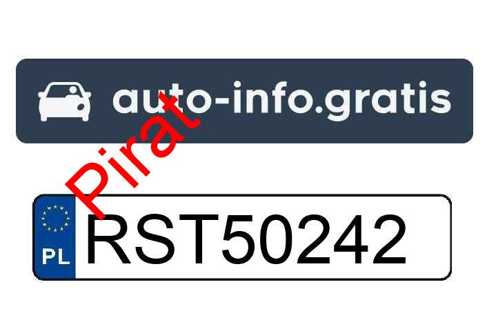 Pirat drogowy w pojeździe o numerach rejestracyjnych RST50242