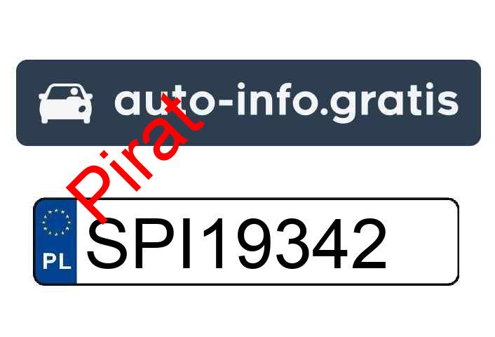 Pirat drogowy w pojeździe o numerach rejestracyjnych SPI19342