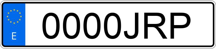 Numer rejestracyjny 0000JRP posiada PEUGEOT PARTNER Numer rejestracyjny 0000JRP posiada PEUGEOT PARTNER