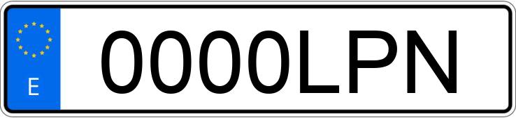 Numer rejestracyjny 0000LPN posiada TRS ONE