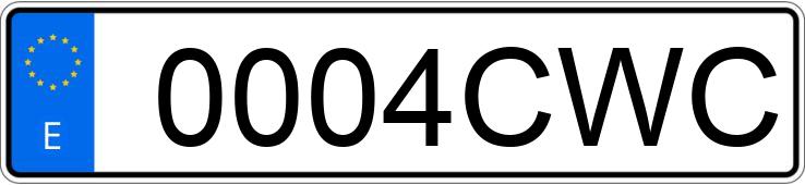 Numer rejestracyjny 0004CWC posiada FIAT PUNTO