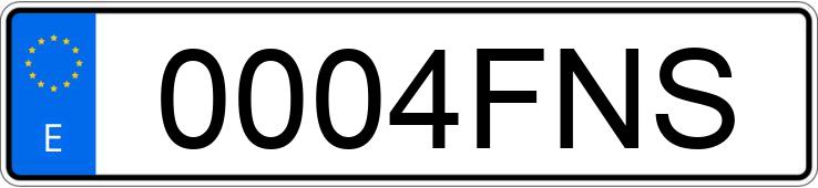 Numer rejestracyjny 0004FNS posiada BMW SERIE 3