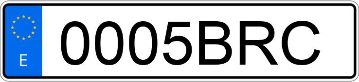 Numer rejestracyjny 0005BRC posiada SEAT IBIZA Numer rejestracyjny 0005BRC posiada SEAT IBIZA