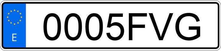 Numer rejestracyjny 0005FVG posiada AUDI A3 SPORTBACK