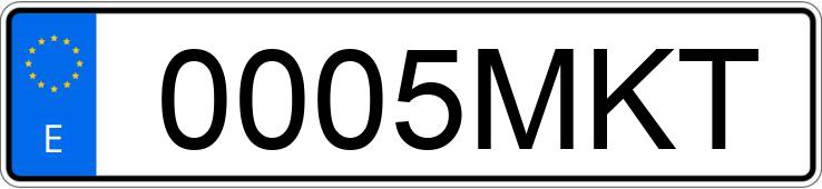 Numer rejestracyjny 0005MKT posiada AUDI A6 SPORTBACK