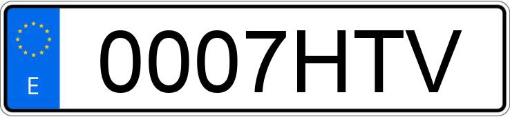 Numer rejestracyjny 0007HTV posiada BMW SERIE 3