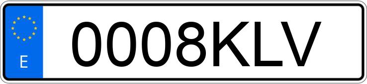 Numer rejestracyjny 0008KLV posiada OPEL ZAFIRA