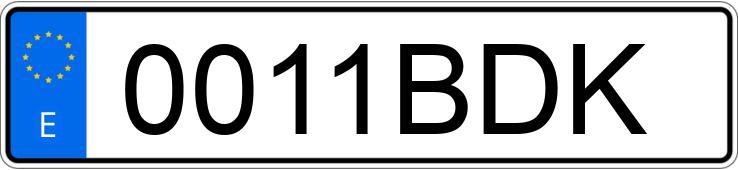 Numer rejestracyjny 0011BDK posiada AUDI A3