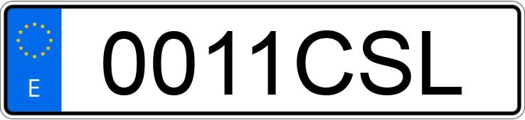 Numer rejestracyjny 0011CSL posiada CITROEN C3