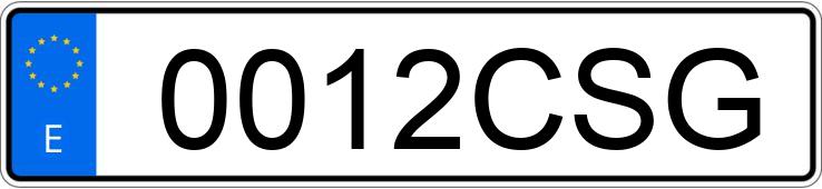 Numer rejestracyjny 0012CSG posiada SEAT TOLEDO