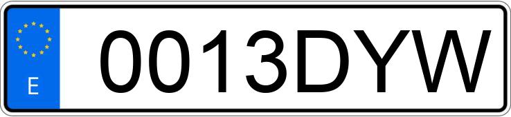 Numer rejestracyjny 0013DYW posiada RENAULT MODUS