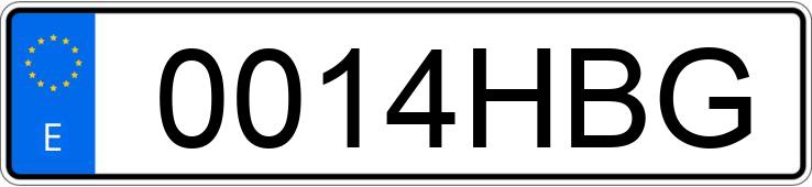 Numer rejestracyjny 0014HBG posiada FORD FIESTA