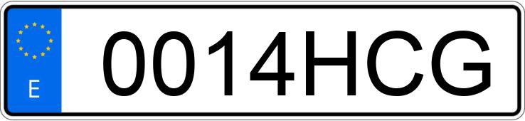 Numer rejestracyjny 0014HCG posiada TOYOTA COROLLA