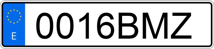 Numer rejestracyjny 0016BMZ posiada VOLKSWAGEN GOLF