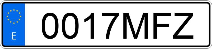 Numer rejestracyjny 0017MFZ posiada OPEL CORSA