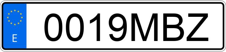 Numer rejestracyjny 0019MBZ posiada BMW SERIE 3