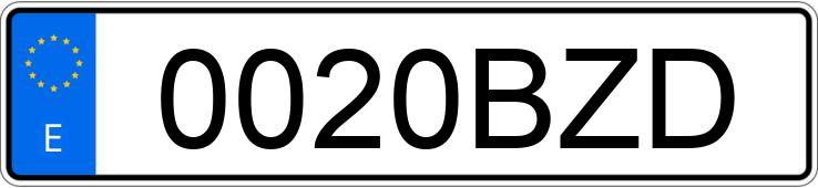 Numer rejestracyjny 0020BZD posiada FORD FOCUS