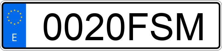 Numer rejestracyjny 0020FSM posiada AUDI A4