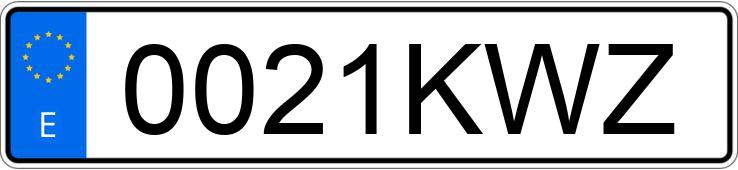 Numer rejestracyjny 0021KWZ posiada MERCEDES E (212-207)