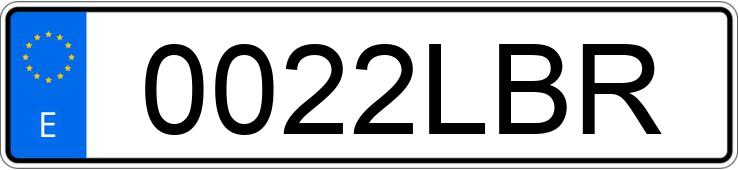 Numer rejestracyjny 0022LBR posiada FERRARI 812