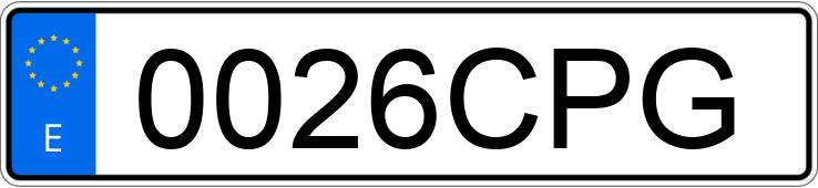 Numer rejestracyjny 0026CPG posiada MERCEDES SL (230) Numer rejestracyjny 0026CPG posiada MERCEDES SL (230)