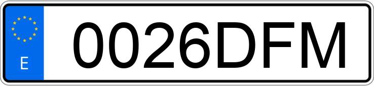 Numer rejestracyjny 0026DFM posiada SUBARU LEGACY