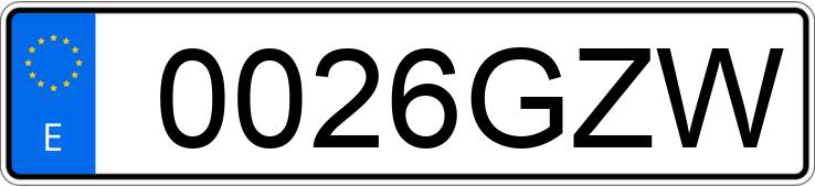 Numer rejestracyjny 0026GZW posiada RENAULT GRAND KANGOO