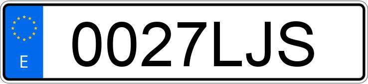 Registreringsnummeret 0027LJS har CITROEN BERLINGO