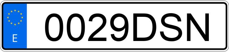 Numer rejestracyjny 0029DSN posiada PEUGEOT 307