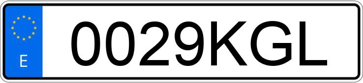 Numer rejestracyjny 0029KGL posiada RENAULT KANGOO